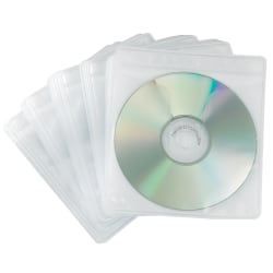Ativa® 2-Sided CD Sleeves, 100 Capacity, Pack Of 50