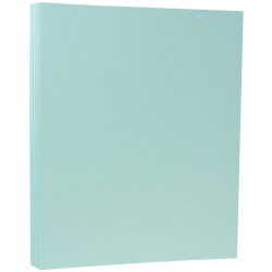JAM Paper® Card Stock, Seafoam Aqua Blue, Letter (8.5" x 11"), 100 Lb, Pack Of 50