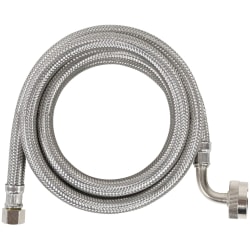 Certified Appliance Accessories Braided Stainless Steel Dishwasher Connector with FGH Elbow - 60" - Silver, Stainless Steel - DW60SSL