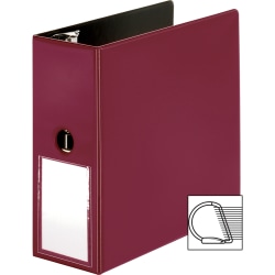 Business Source 5" D-Ring Binder, 5" Ring, Burgundy