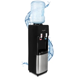 MegaChef Top Load Hot/Cold Water Dispenser, 5 Gallon, Black