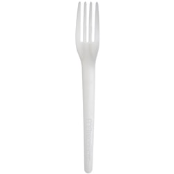 Eco-Products Plantware Dinner Forks, 7", White, Pack Of 1,000 Forks