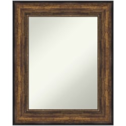 Amanti Art Non-Beveled Rectangle Framed Bathroom Wall Mirror, 31-1/2" x 25-1/2", Ballroom Bronze