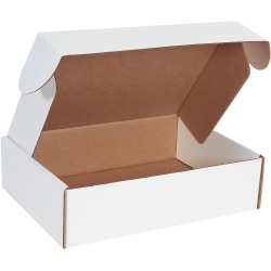 Partners Brand Deluxe Literature Mailers, 15 1/8" x 11 1/8" x 4", White, Pack Of 50