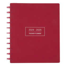 2024-2025 TUL® Discbound Monthly Teacher Planner, Letter Size, Red, July To June, ODUS2336-001