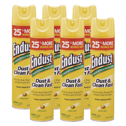 Diversey™ Endust Multi-Surface Dusting and Cleaning Spray, Lemon Zest, 12.5 oz Aerosol Spray, 6/Carton