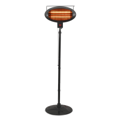 Black+Decker Patio 1500W Electric Heater, 82-11/16"H x 19-11/16"W x 19-11/16"D, Black