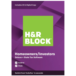H&R Block® 2019, Deluxe + State, For PC/Mac®