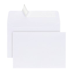 Office Depot® Brand Greeting Card Envelopes, A4, 4-1/4" x 6-1/4", Clean Seal, White, Box Of 25