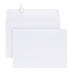 Office Depot® Brand Greeting Card Envelopes, A7, 5-1/4" x 7-1/4", Clean Seal, White, Box Of 25