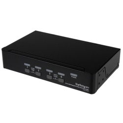 StarTech.com 4 Port DisplayPort KVM Switch w/ Audio - USB, Keyboard, Video, Mouse, Computer Switch Box  - SV431DPUA