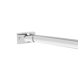 Wingits® CONTOUR OVAL™ Bow-Curved Shower Rod, With Kit, 5' x 6", Silver, Total Qty 1