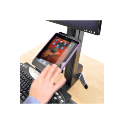 Ergotron WorkFit-S Tablet/Document Holder - Mounting component (holder) - for tablet - plastic - black - for WorkFit-S Dual Sit-Stand Workstation, LCD & Laptop Sit-Stand Workstation