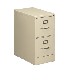 HON® 510 25"D Vertical 2-Drawer File Cabinet, Metal, Putty