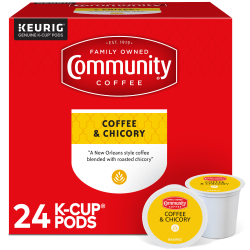 Community Coffee Keurig® Single Serve K-Cup® Pods, Coffee & Chicory, Box Of 24 Pods