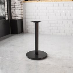 Flash Furniture Iron Round Restaurant Table Base With Table-Height Column, 28-1/2"H x 18"W x 18"D, Black