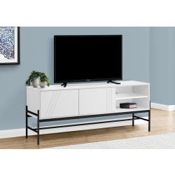 Monarch Specialties Sonny TV Stand For 58" TVs, 23-3/4"H x 59"W x 15-1/2"D, White