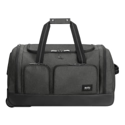 Solo New York Bags Leroy Rolling Duffel Bag, 22"H x 12"W x 12"D, Gray