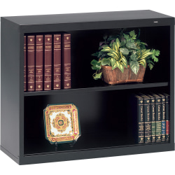 Tennsco Welded 2 Shelf Modular Shelving Bookcase, 28"H x 34-1/2"W x 13-1/2"D, Black