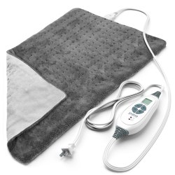 Pure Enrichment PureRelief XL King Size Heating Pad, 23-1/2" x 11-1/2", Charcoal Gray