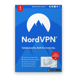NordVPN Internet Security And Privacy, For PC or Mac®, 6 Devices, 1 Year Subscription