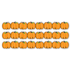 Creative Teaching Press EZ Borders, Doodle Pumpkins, 24 Borders Per Pack, Set Of 3 Packs