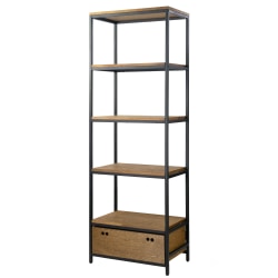 Glamour Home Amy 71"H Etagere Bookcase, Brown