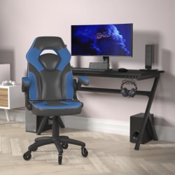 Flash Furniture X10 Racing Ergonomic Faux Leather Computer Gaming Chair, Blue
