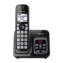 Panasonic® DECT 6.0 Cordless Telephone With Answering Machine, 1 Handset, KX-TGD530M