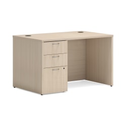 HON Mod 48"W Computer Desk, Desert Oak, HLPLDS4830BBFDO1