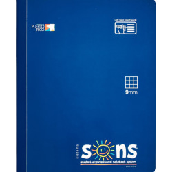 SONS System Quad Grid Notebooks, 9-3/4" x 7-1/2", 1 Subject, Quadrille Rule, 9mm, 200 Sheets, Blue