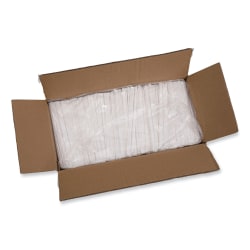 Boardwalk® Individually Wrapped Paper Straws, 7-3/4" x 1/4", White, Carton Of 3,200 Straws