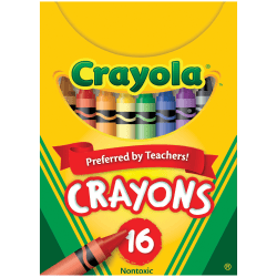 Crayola® Standard Crayons, Assorted Colors, Box Of 16 Crayons