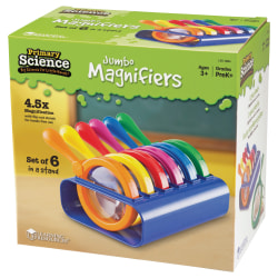 Learning Resources® Primary Science Jumbo Magnifiers, 4 1/2", Grades Pre-K - 4, Pack Of 6