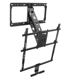 Mount-It! MI-384 Height-Adjustable Fireplace TV Mount For Screens 42 - 65", 70"H x 40"W x 13"D, Black
