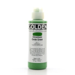 Golden Fluid Acrylic Paint, 4 Oz, Chromium Oxide Green