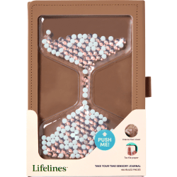 Lifelines Sensory Journal With Tactile Cover & Embossed Paper, 5-1/2" x 8-1/2", 160 Sheets, Take Your Time