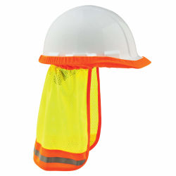 Ergodyne GloWear 8005 High-Visibility Hard Hat Reflective Mesh Neck Shade, Lime