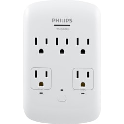 Philips 5-Outlet Wi-Fi Surge Protector Tap, 2 Independent Wi-Fi Outlets, White, SPP3461WF/37