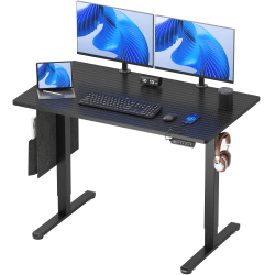 Bestier Electric Adjustable-Height Standing Desk With 3 Height-Memory Presets & USB Port, 48"W, Black