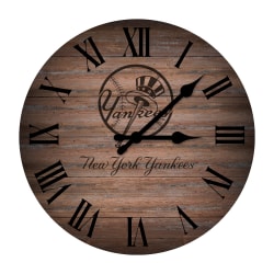 Imperial MLB Rustic Wall Clock, 16", New York Yankees