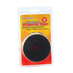 Hygloss Magnetic Tape Strips, 0.5" x 3.33 Yd., Black, Pack Of 6