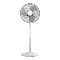 Lasko® 16" 3-Speed Oscillating Stand Fan, 47"H x 17"W x 18"D, White