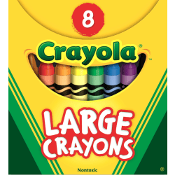 Crayola® Large Crayon Set, Assorted Colors, Box Of 8