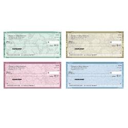 Personal Wallet Checks, 6" x 2 3/4", Duplicates, Romance, Box Of 150