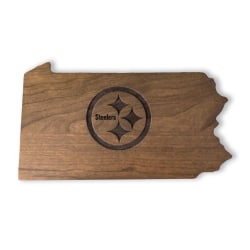 Imperial NFL Wooden Magnetic Keyholder, 9"H x 5-1/2"W x 3/4"D, Pittsburgh Steelers