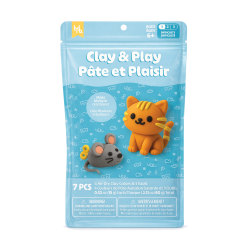 Little Yellow Bicycle Clay & Play Cat Kit, 5-1/2" x 9", Total Qty 1