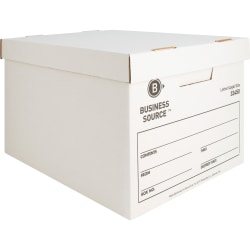 Business Source Quick Setup Medium-Duty Storage Box - External Dimensions: 12"x 15" Depth x 10" - Media Size Supported: Legal, Letter - 32450