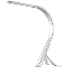 Realspace™ Curved Contemporary LED Task Lamp, Adjustable, 18"H, Silver