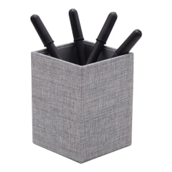 Realspace® Gray Fabric Pencil Cup